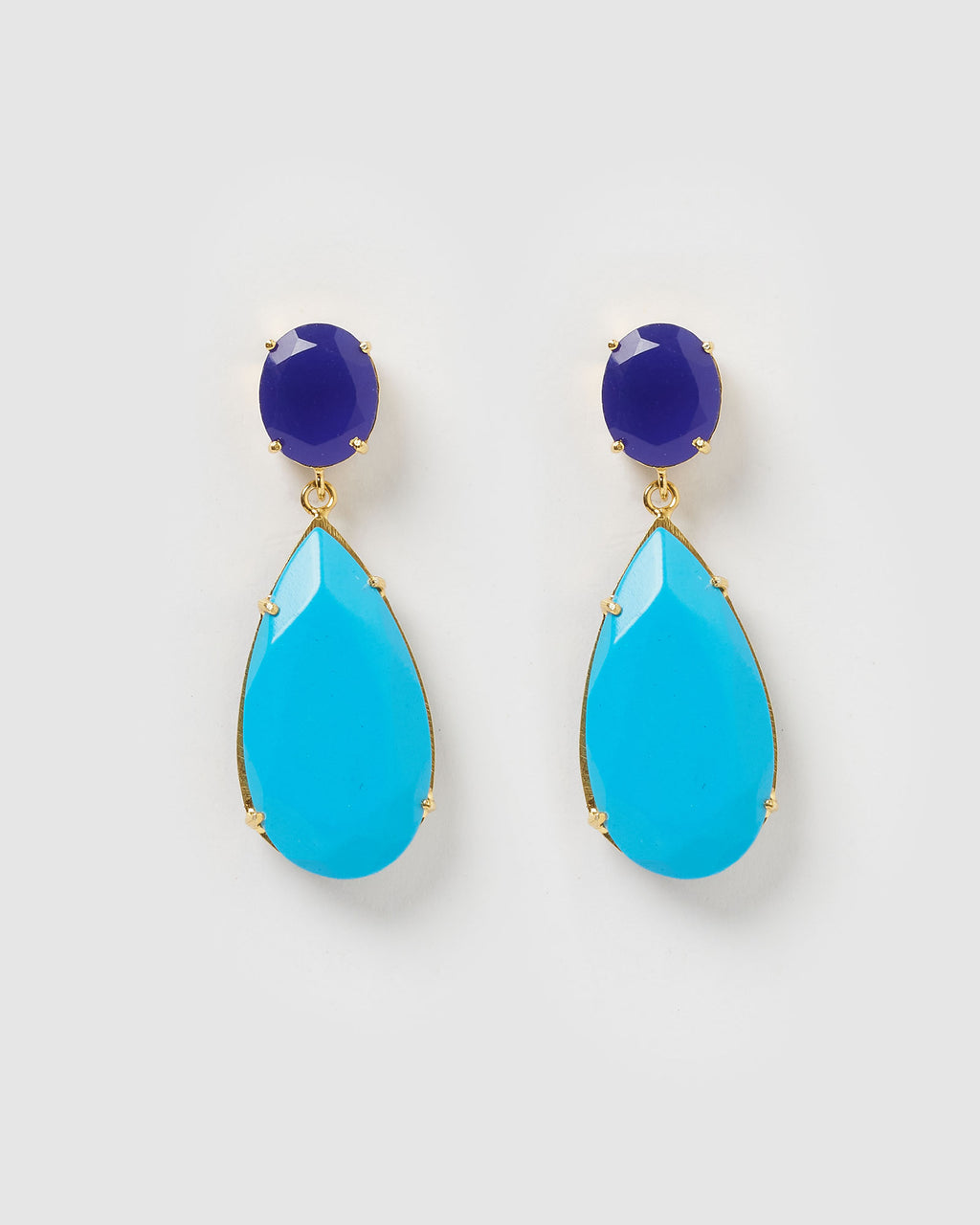 Izoa Stella Earrings Aqua Blue