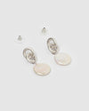 Izoa Juno Earrings Silver Freshwater Pearl
