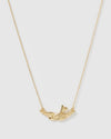 Izoa Beneath My Wings Necklace Gold