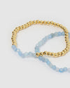 Izoa March Birthstone Bracelet Set