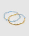 Izoa March Birthstone Bracelet Set