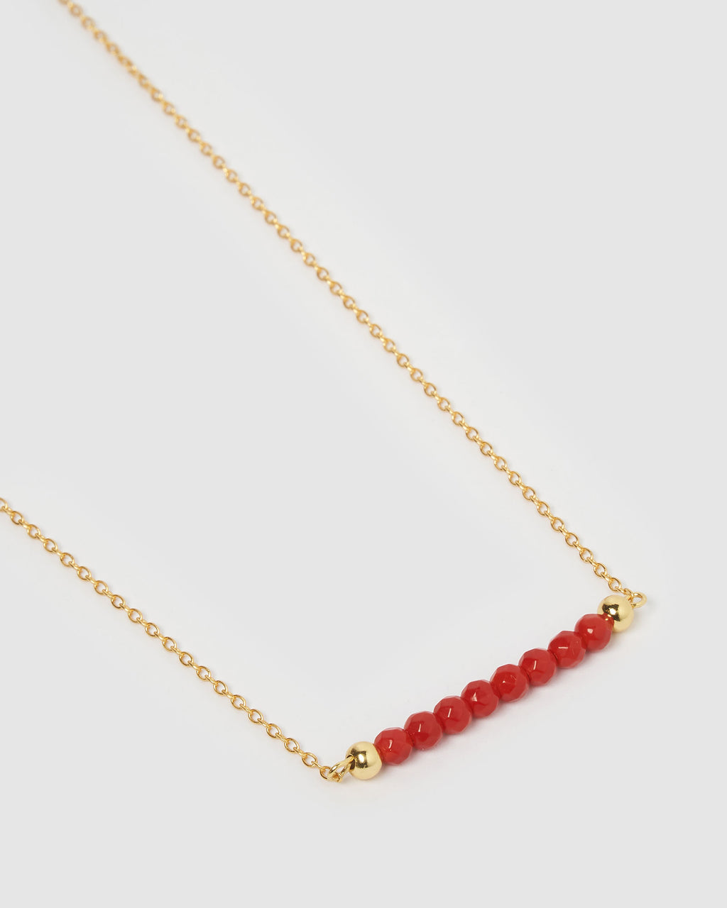 Izoa July Beaded Birthstone Necklace