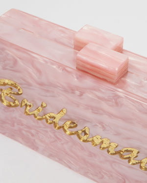 Izoa Bridesmaid Clutch pink marble Gold