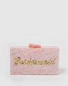 Izoa Bridesmaid Clutch pink marble Gold
