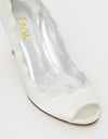 Izoa Bride Peeptoe Heels Ivory (SIZE 36 ONLY)
