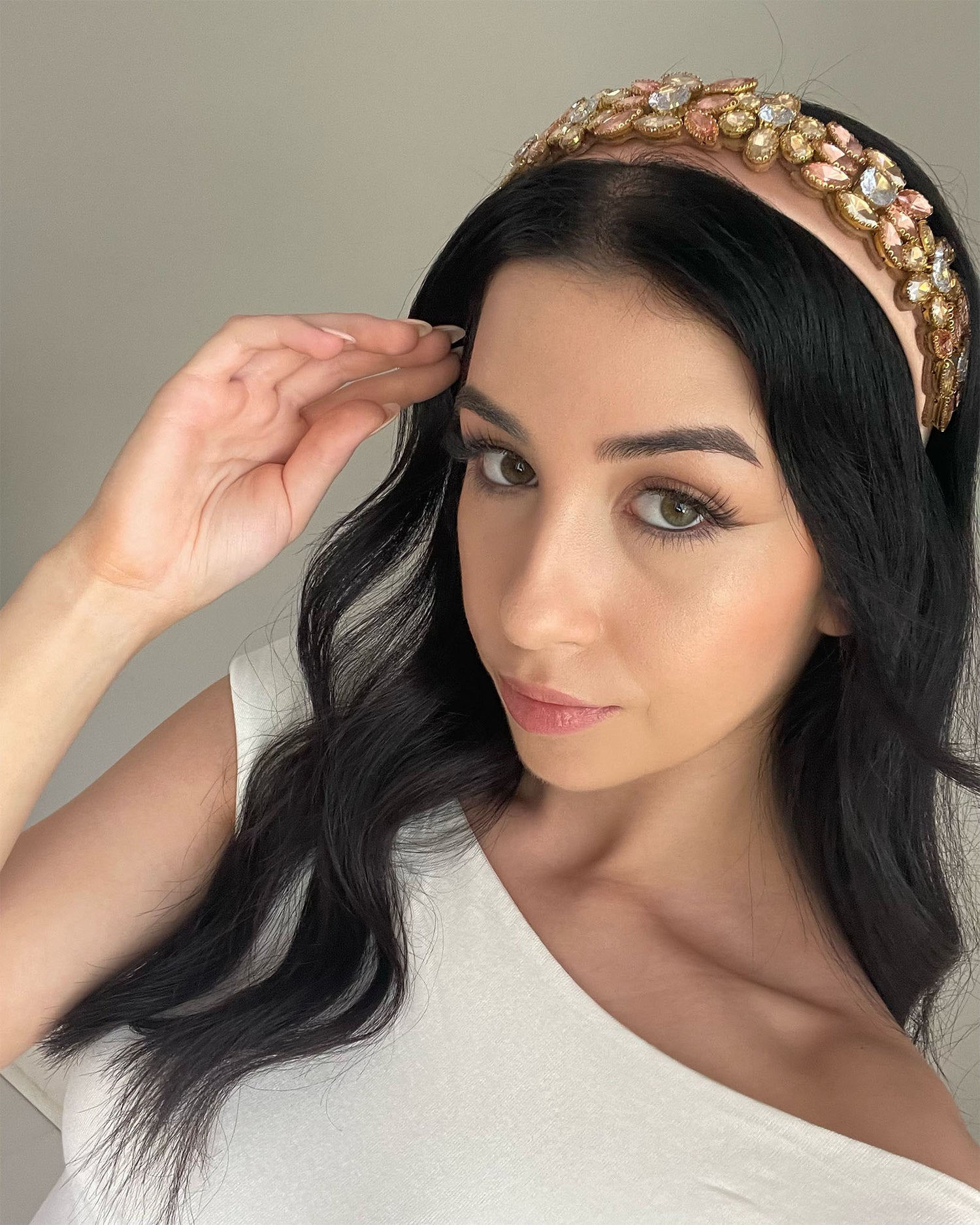 Izoa Betty Headband Blush