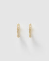 Izoa Brit Mini Huggie Earrings Gold