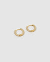 Izoa Brit Mini Huggie Earrings Gold