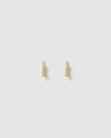 Izoa Brit Small Huggie Earrings Gold