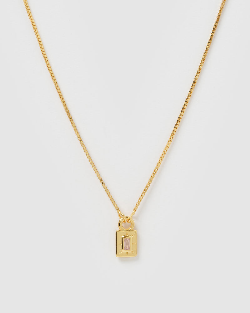 Izoa Cairo Necklace Gold Pink