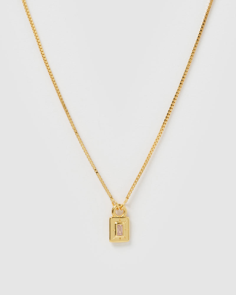 Izoa Cairo Necklace Gold Pink