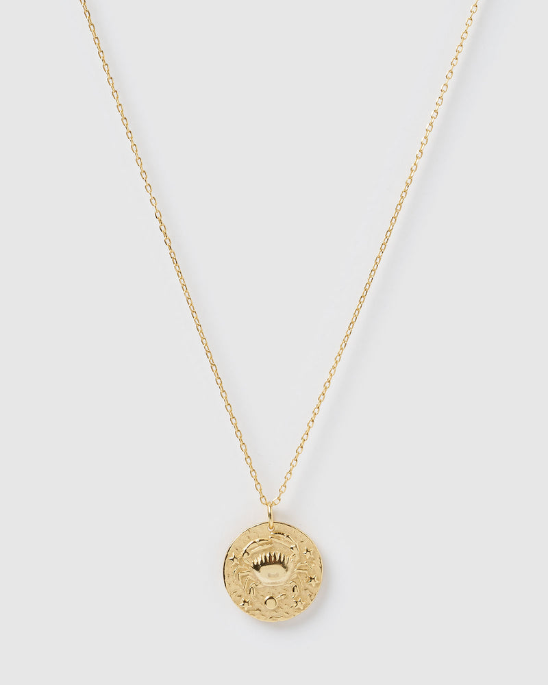 Izoa Star Sign Necklace Cancer Gold