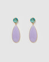 Izoa Chloe Earrings Lilac Turquoise