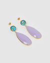 Izoa Chloe Earrings Lilac Turquoise