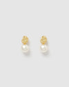 Izoa Ciara Earrings Freshwater Pearl Gold