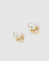 Izoa Claire Earrings Gold Pearl