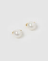 Izoa Claire Earrings Gold Pearl