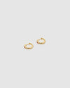 Izoa Capri Huggie Earrings Gold Pink