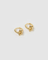 Izoa Cara Huggie Earrings Gold