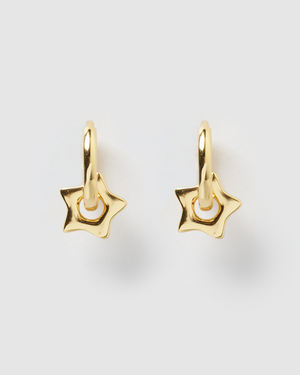 Izoa Cara Huggie Earrings Gold