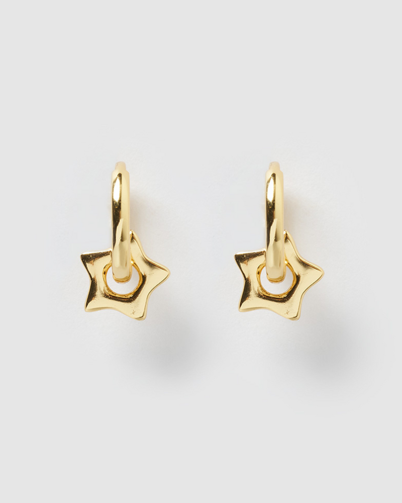 Izoa Cara Huggie Earrings Gold
