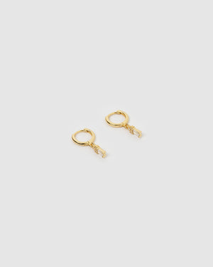 Izoa Carissa Huggie Earrings Gold