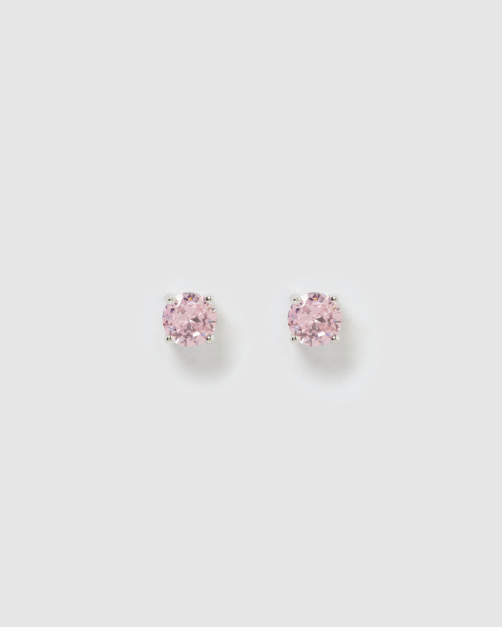 Izoa Kids Carmen Stud Earrings Sterling Silver Pink