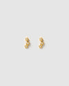 Izoa Charlie Stud Earrings Gold