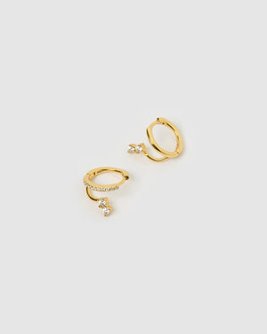 Izoa Colette Huggie Earrings Gold
