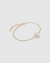 Izoa Coral Bracelet Gold Pearl