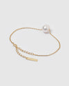 Izoa Coral Bracelet Gold Pearl