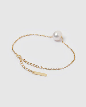 Izoa Coral Bracelet Gold Pearl