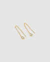 Izoa Dana Thread Earrings Gold