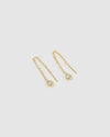 Izoa Dana Thread Earrings Gold
