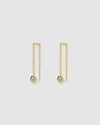 Izoa Dana Thread Earrings Gold