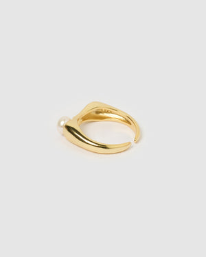 Izoa Darcy Ring Gold Pearl