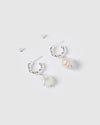 Izoa Darling Earrings Silver Pearl