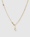 Izoa Delicate Freshwater Pearl Necklace Gold