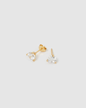 Izoa Dottie Stud Earrings Gold