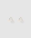 Izoa Dottie Stud Earrings Rose Gold