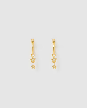 Izoa Danica Huggie Earrings Gold