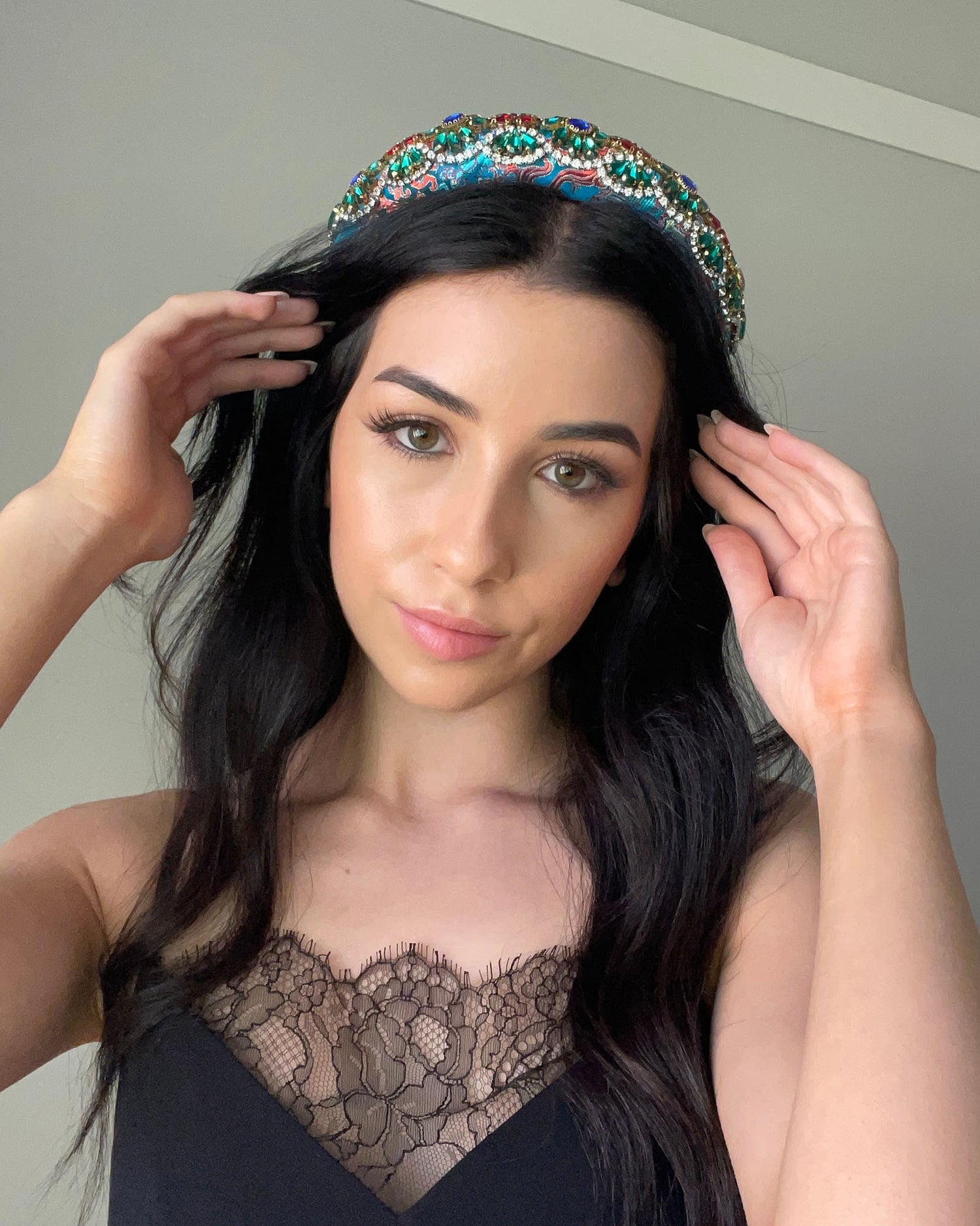 Izoa Darcy Headband Emerald