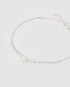 Izoa Star Double Chain Anklet Silver