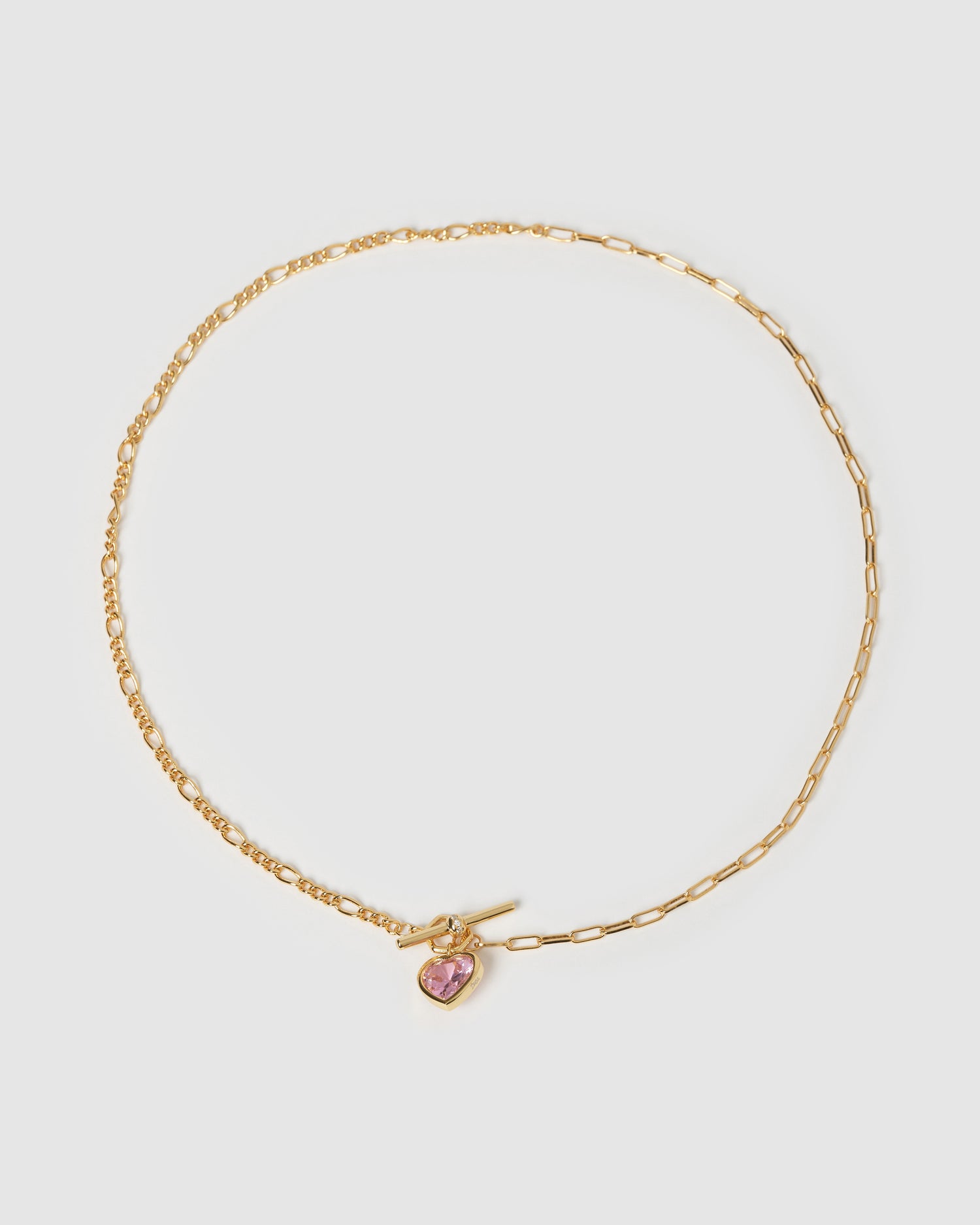 Izoa Dusk Necklace Gold Pink