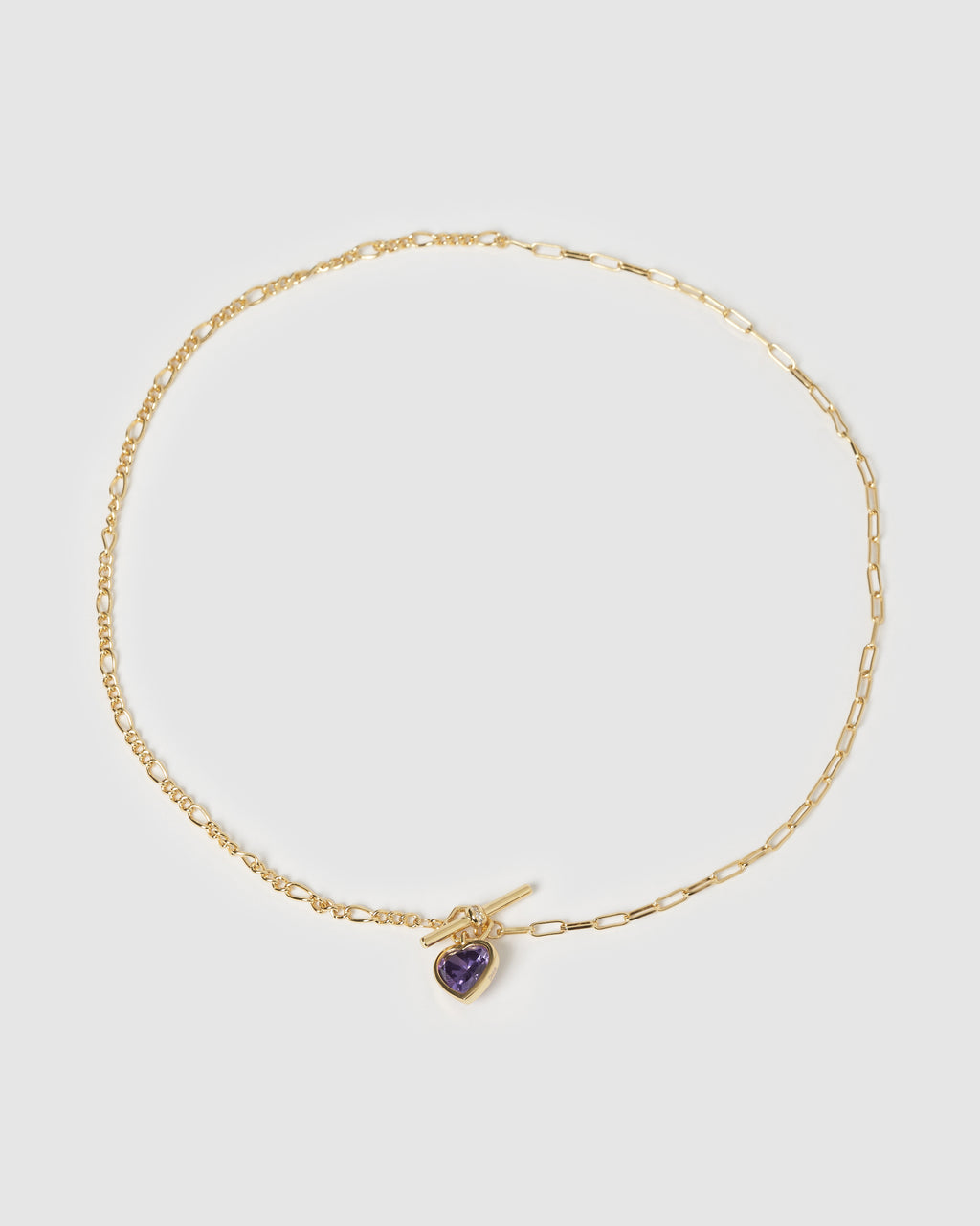 Izoa Dusk Necklace Gold Purple