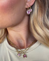Izoa Radiance Mini Hoop Gold Pink