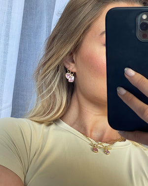Izoa Radiance Necklace Gold Pink