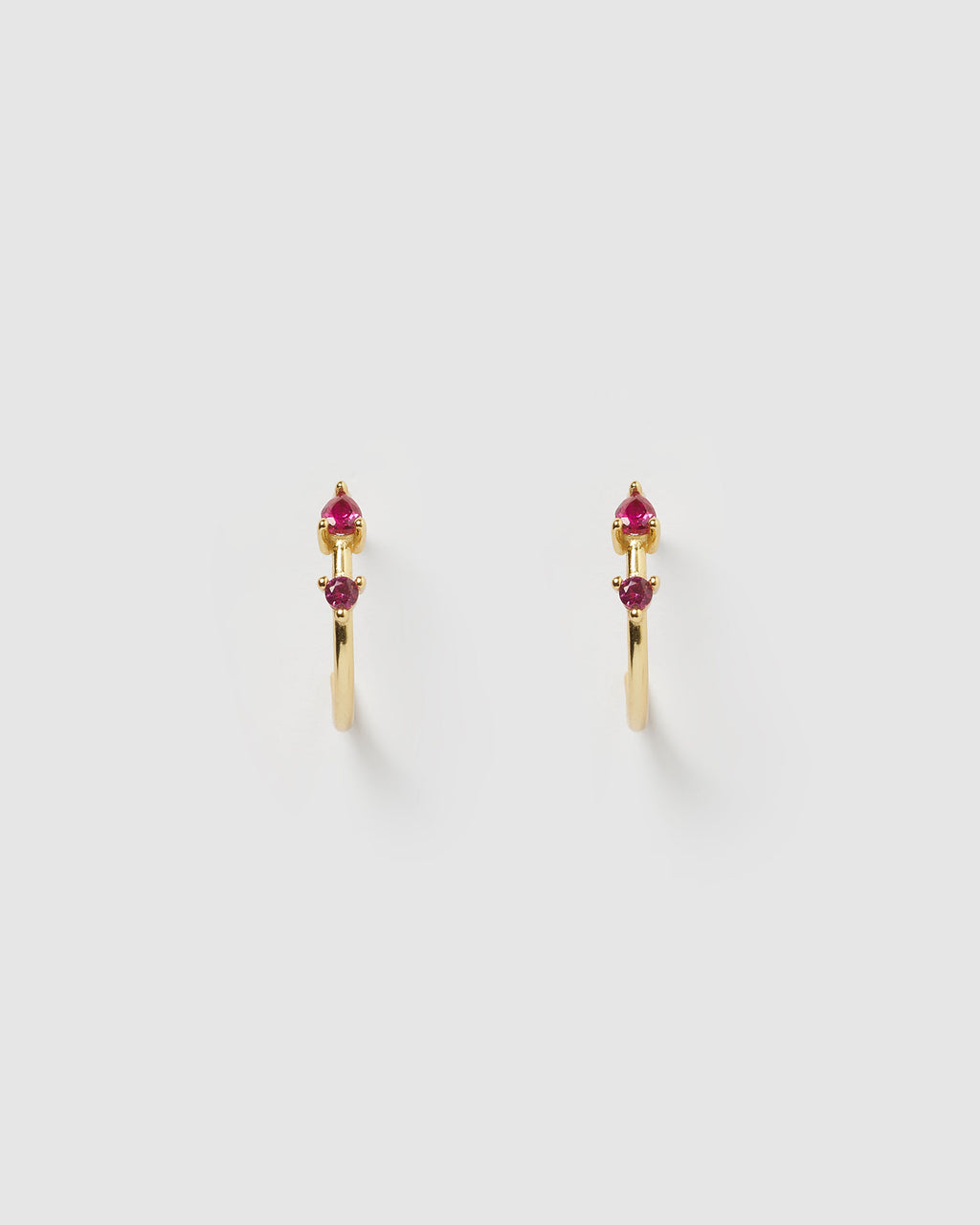 Izoa Elena Hoop Earrings Gold