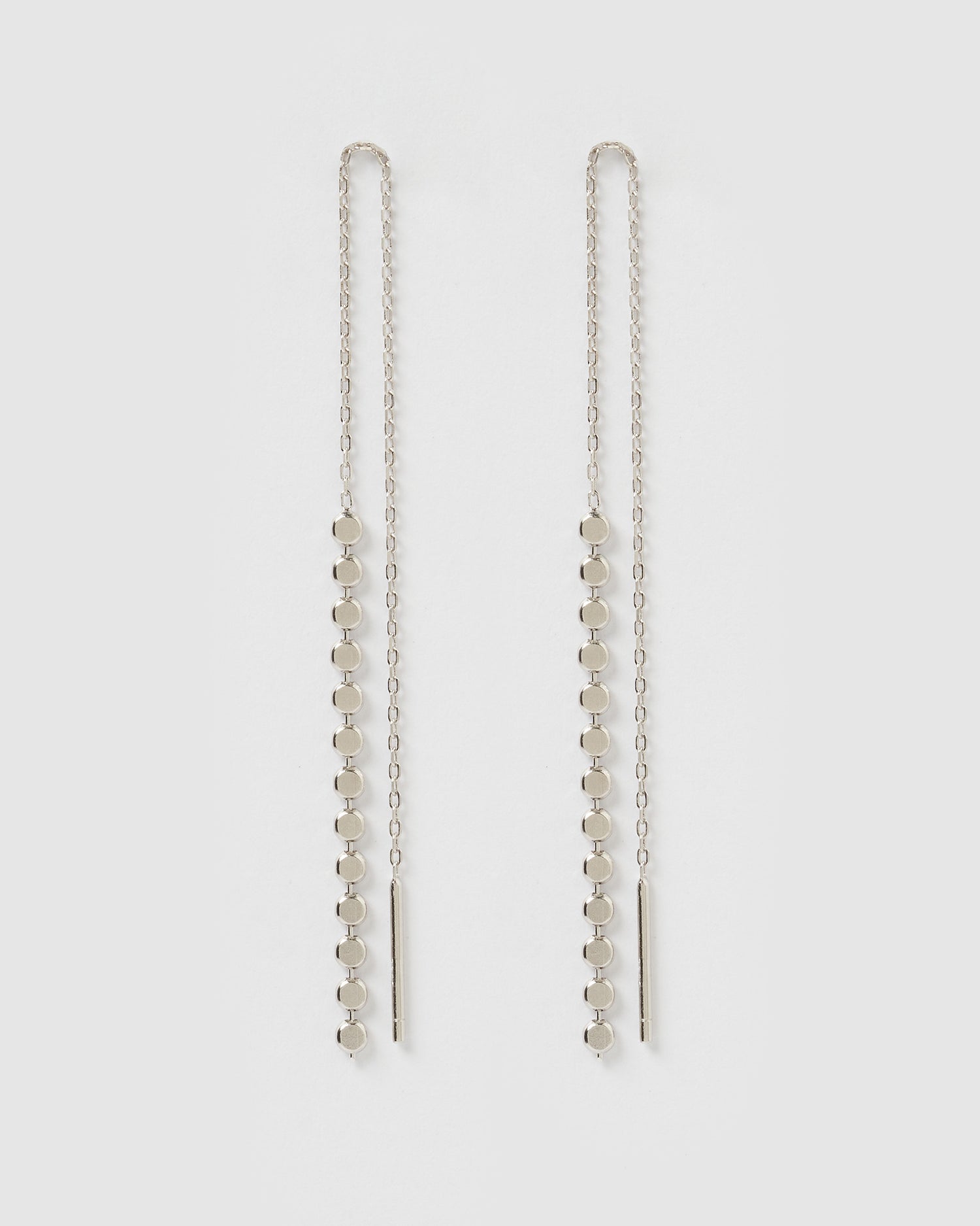 Izoa Elixa Thread Earrings Silver