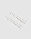 Izoa Elixa Thread Earrings Silver